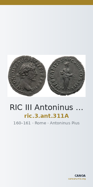 RIC III Antoninus Pius 311A — CANOA