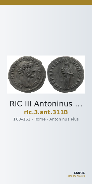 RIC III Antoninus Pius 311B — CANOA