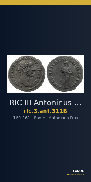 RIC III Antoninus Pius 311B — CANOA