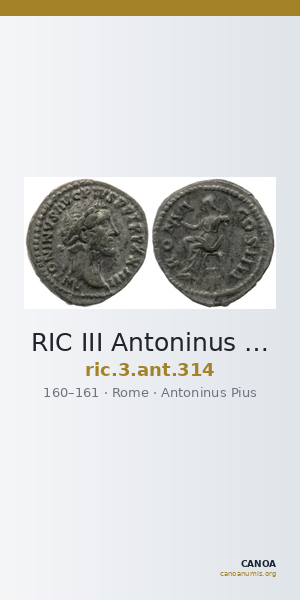 RIC III Antoninus Pius 314 — CANOA