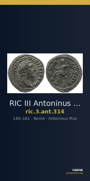 RIC III Antoninus Pius 314 — CANOA