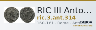 RIC III Antoninus Pius 314 — CANOA