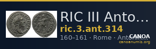 RIC III Antoninus Pius 314 — CANOA