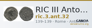RIC III Antoninus Pius 32 — CANOA
