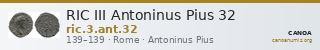 RIC III Antoninus Pius 32 — CANOA
