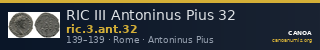 RIC III Antoninus Pius 32 — CANOA
