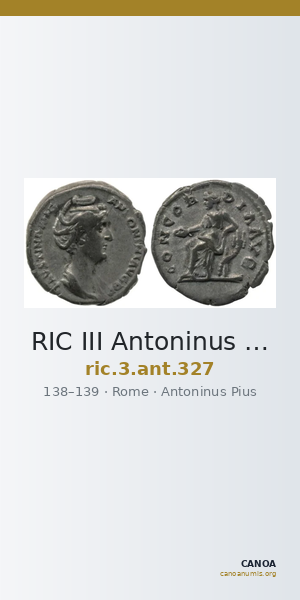 RIC III Antoninus Pius 327 — CANOA