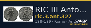 RIC III Antoninus Pius 327 — CANOA
