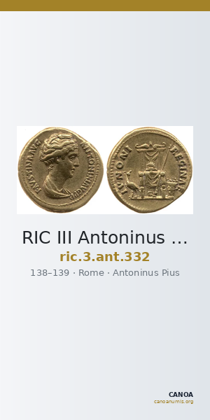 RIC III Antoninus Pius 332 — CANOA