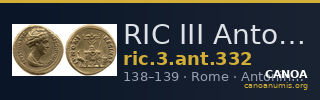 RIC III Antoninus Pius 332 — CANOA