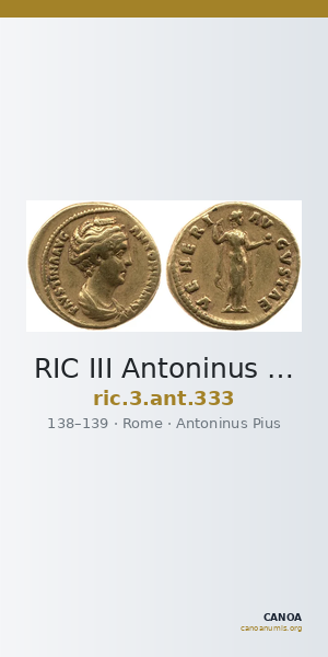 RIC III Antoninus Pius 333 — CANOA