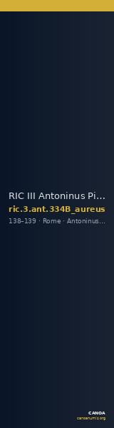 RIC III Antoninus Pius 334B (aureus) — CANOA