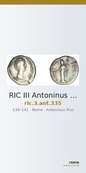 RIC III Antoninus Pius 335 — CANOA