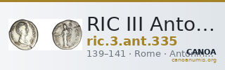 RIC III Antoninus Pius 335 — CANOA