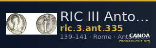 RIC III Antoninus Pius 335 — CANOA