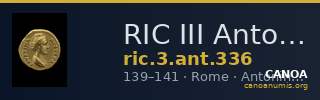 RIC III Antoninus Pius 336 — CANOA