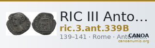 RIC III Antoninus Pius 339B — CANOA