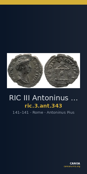 RIC III Antoninus Pius 343 — CANOA