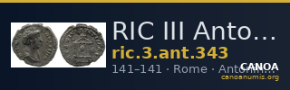 RIC III Antoninus Pius 343 — CANOA