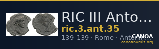 RIC III Antoninus Pius 35 — CANOA