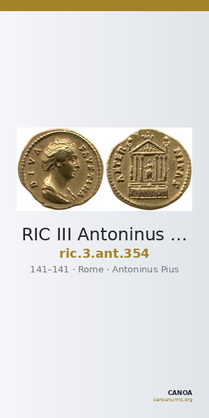 RIC III Antoninus Pius 354 — CANOA