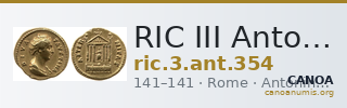 RIC III Antoninus Pius 354 — CANOA