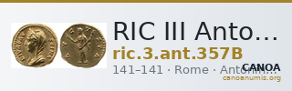 RIC III Antoninus Pius 357B — CANOA