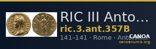RIC III Antoninus Pius 357B — CANOA