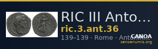 RIC III Antoninus Pius 36 — CANOA