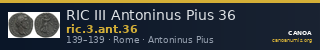 RIC III Antoninus Pius 36 — CANOA