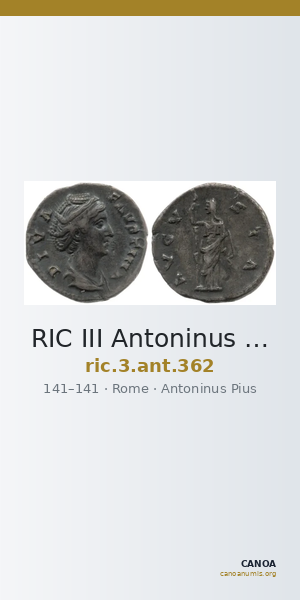 RIC III Antoninus Pius 362 — CANOA