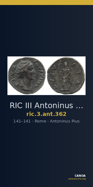 RIC III Antoninus Pius 362 — CANOA