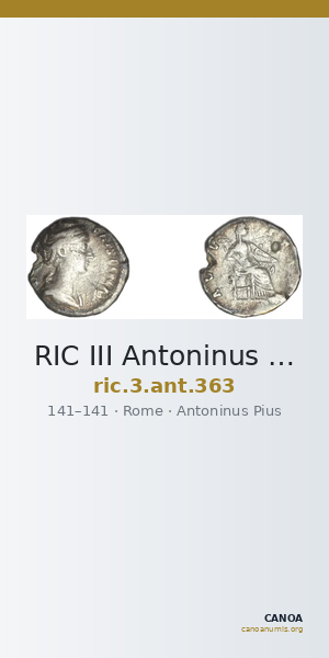 RIC III Antoninus Pius 363 — CANOA