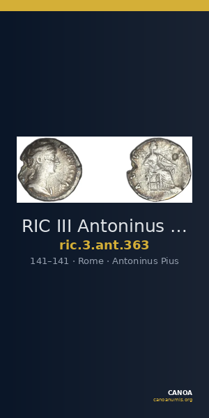 RIC III Antoninus Pius 363 — CANOA