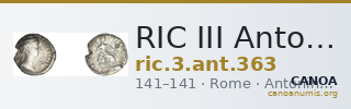 RIC III Antoninus Pius 363 — CANOA