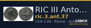 RIC III Antoninus Pius 37 — CANOA