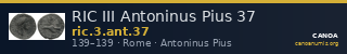 RIC III Antoninus Pius 37 — CANOA
