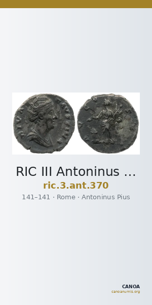 RIC III Antoninus Pius 370 — CANOA