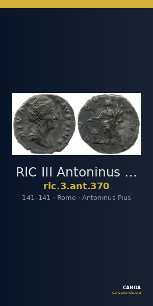 RIC III Antoninus Pius 370 — CANOA