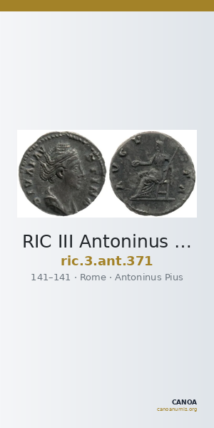 RIC III Antoninus Pius 371 — CANOA