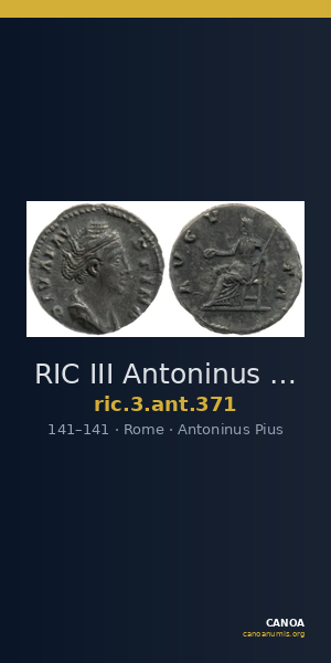 RIC III Antoninus Pius 371 — CANOA