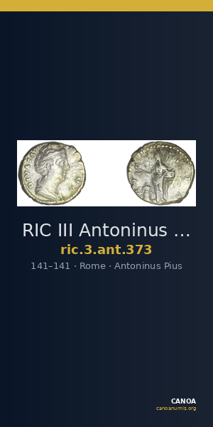 RIC III Antoninus Pius 373 — CANOA