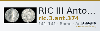 RIC III Antoninus Pius 374 — CANOA