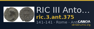 RIC III Antoninus Pius 375 — CANOA