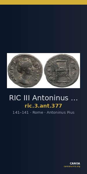 RIC III Antoninus Pius 377 — CANOA