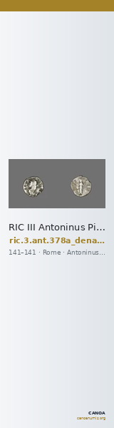 RIC III Antoninus Pius 378a (denarius) — CANOA