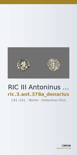 RIC III Antoninus Pius 378a (denarius) — CANOA