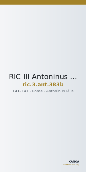 RIC III Antoninus Pius 383b — CANOA