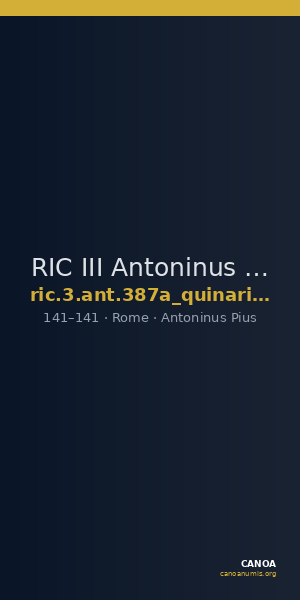 RIC III Antoninus Pius 387a (quinarius aureus) — CANOA