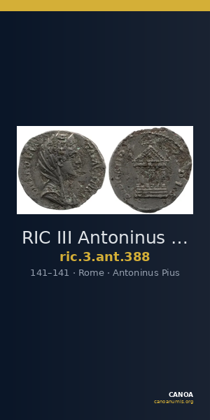RIC III Antoninus Pius 388 — CANOA